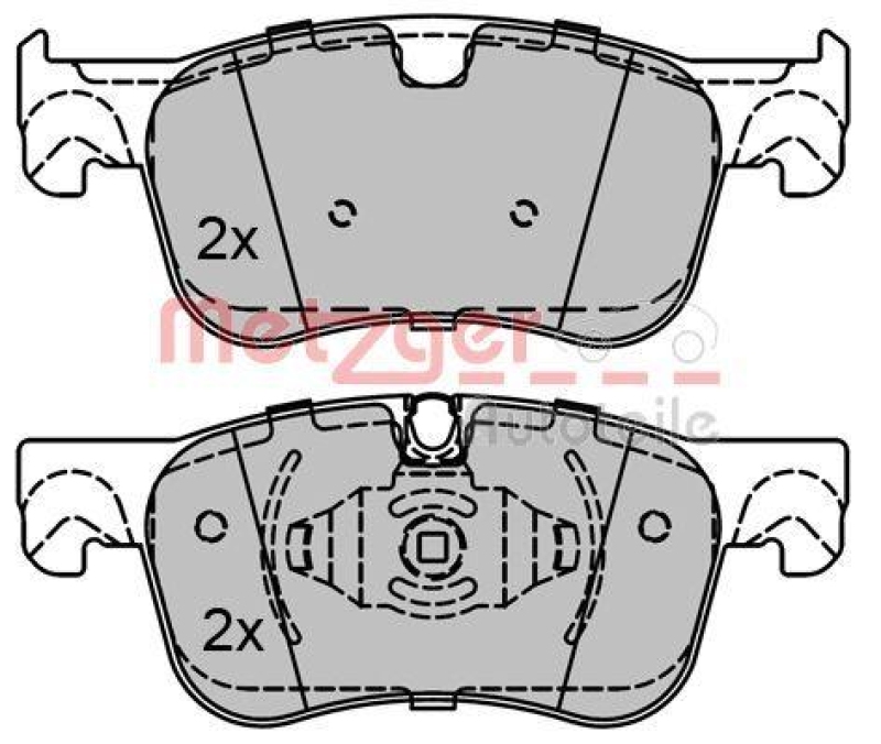 METZGER 1170804 Bremsbelagsatz, Scheibenbremse WVA 25 836