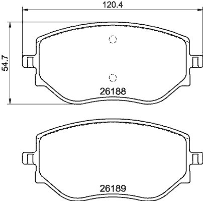 HELLA 8DB 355 040-541 Scheibenbremsbelagsatz