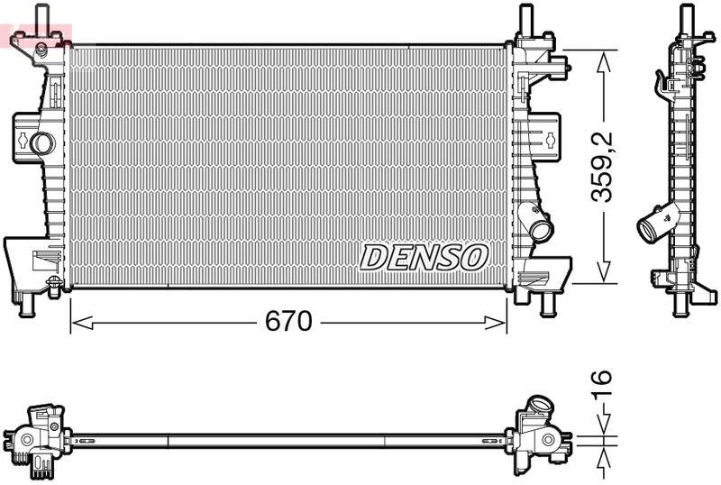 DENSO DRM10114 Kühler FORD FOCUS III (10-)