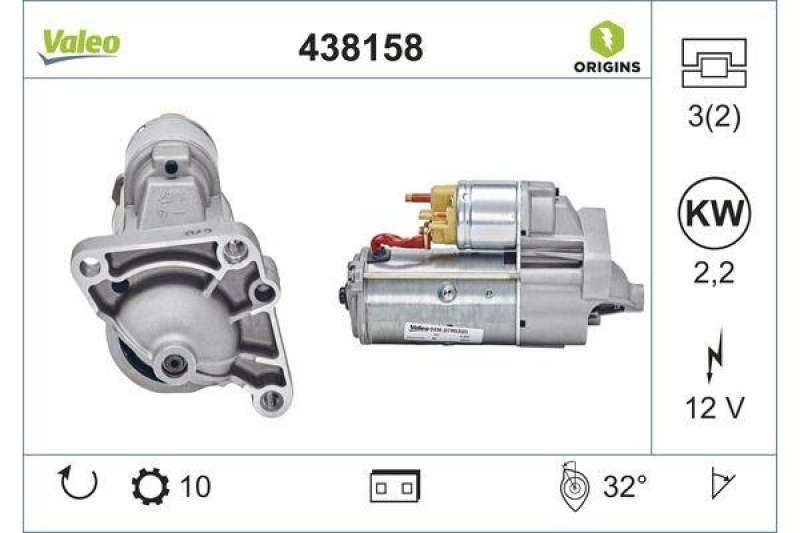 VALEO 438158 Starter Neu - ORIGINS