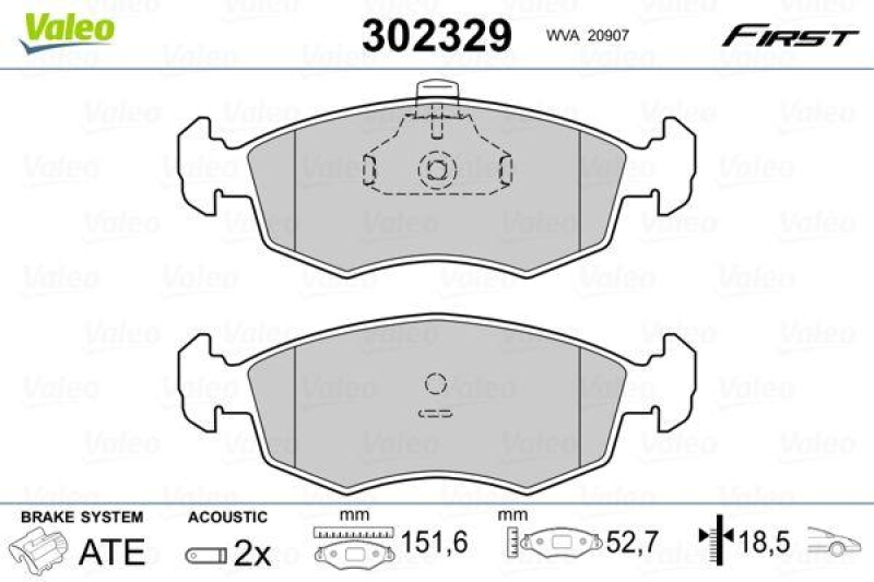 VALEO 302329 SBB-Satz FIRST