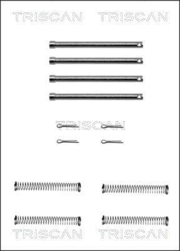 TRISCAN 8105 171003 Montagesatz, Scheibenbremsbelag für Land Rover