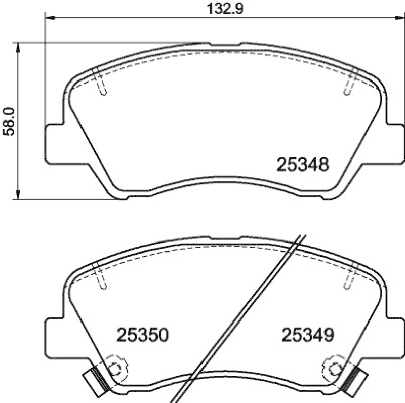 HELLA 8DB 355 020-231 Bremsbelagsatz Scheibenbremse