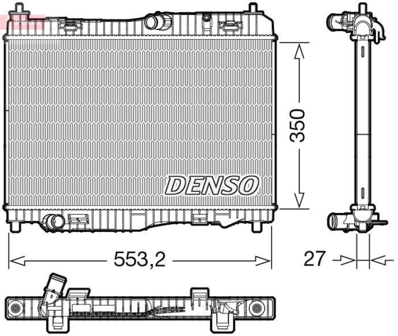 DENSO DRM10116 Kühler FORD FIESTA VI (CB1, CCN) 1.0 EcoBoost 1.0 (01-)