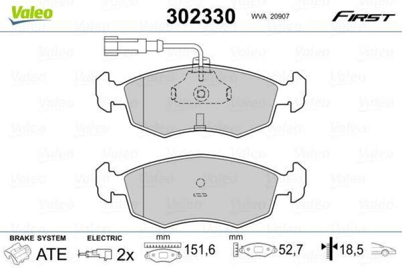 VALEO 302330 SBB-Satz FIRST