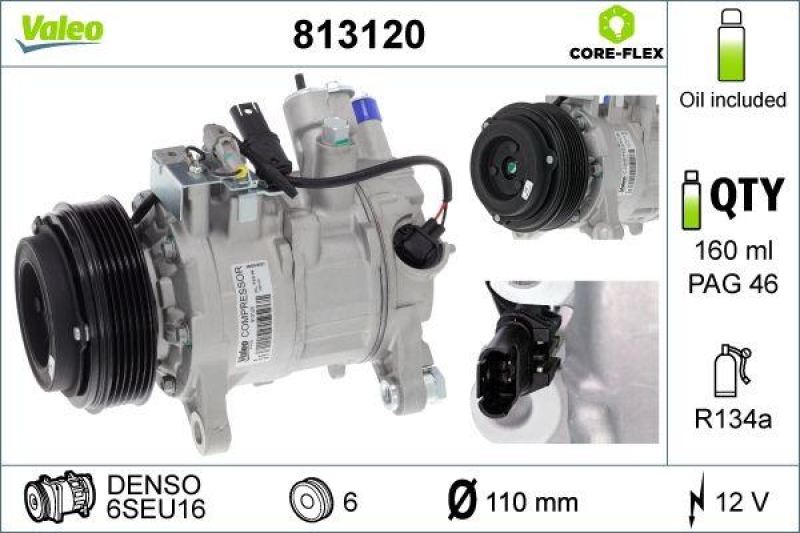 VALEO 813120 Kompressor BMW Serie 1, Serie 3, Serie 5