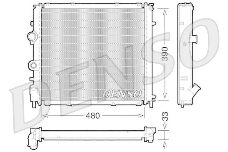 DENSO DRM23011 Kühler RENAULT CLIO II (BB0/1/2_, CB0/1/2_) 1.2 16V (BB05, BB0W, BB11, BB27, BB2T, BB2U, BB2V, CB05...) (2001 - )