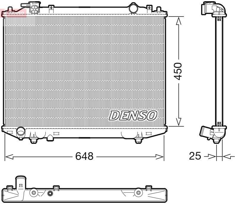 DENSO DRM10117 Kühler FORD RANGER (ER, EQ, R_) 2.5 TD 4x4 (99-06)