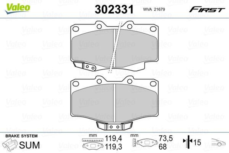 VALEO 302331 SBB-Satz FIRST