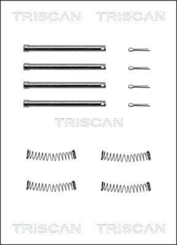 TRISCAN 8105 171004 Montagesatz, Scheibenbremsbelag für Land Rover