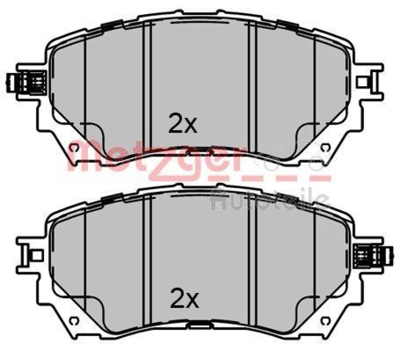 METZGER 1170811 Bremsbelagsatz, Scheibenbremse WVA 25 725