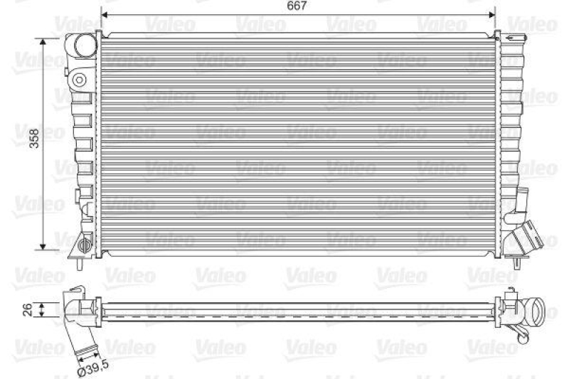 VALEO 732518 Motorkühler CITROEN Xsara / PEUGEOT 306