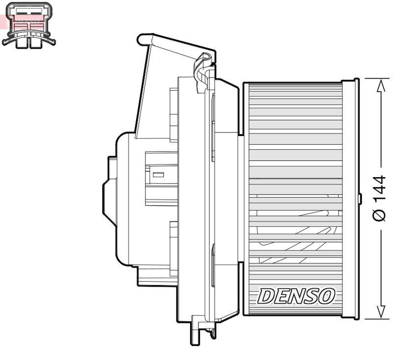 DENSO DEA21013 Innenraumgebläse PEUGEOT 206 Hatchback (2A/C) 1.1 i 1.1 (99-07)