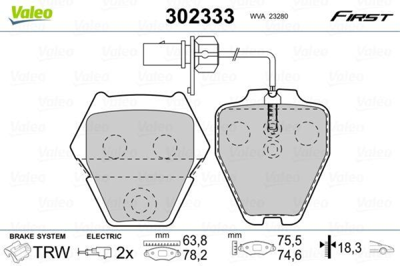 VALEO 302333 SBB-Satz FIRST