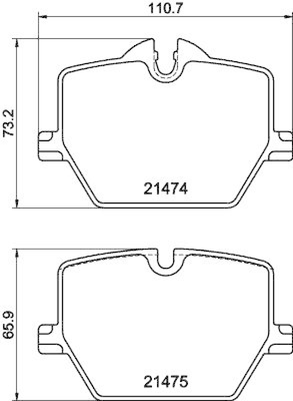 HELLA 8DB 355 040-601 Scheibenbremsbelagsatz