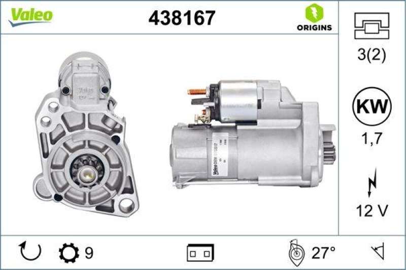 VALEO 438167 Starter Neu - ORIGINS