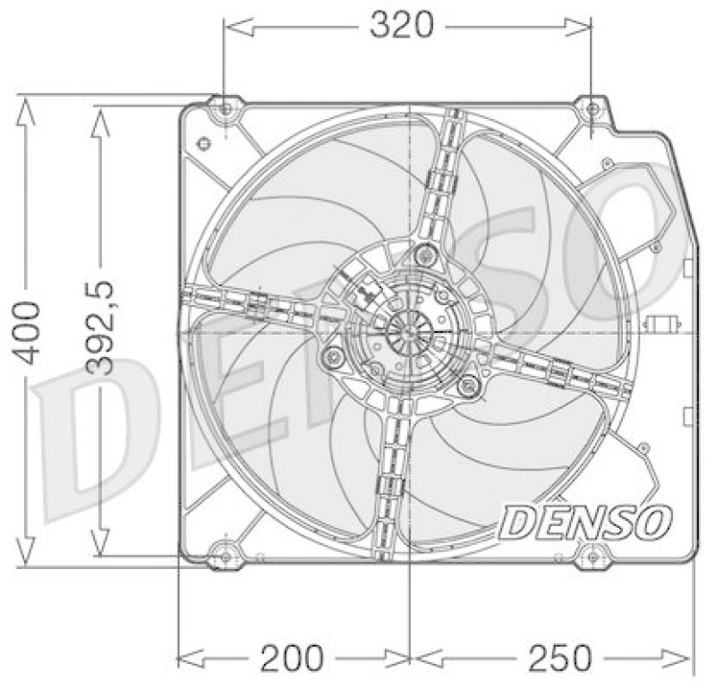 DENSO DER01005 Kühlerlüfter ALFA ROMEO 145 (930) 1.9 JTD (1999 - 2001)