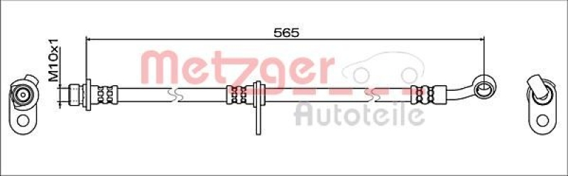 METZGER 4119373 Bremsschlauch für HONDA VA links