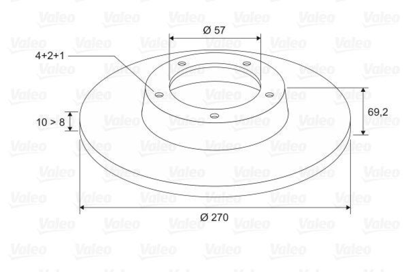 VALEO 186565 Bremsscheibe