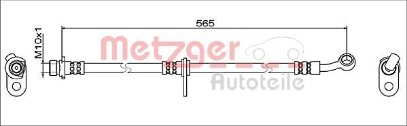 METZGER 4119374 Bremsschlauch für HONDA VA rechts