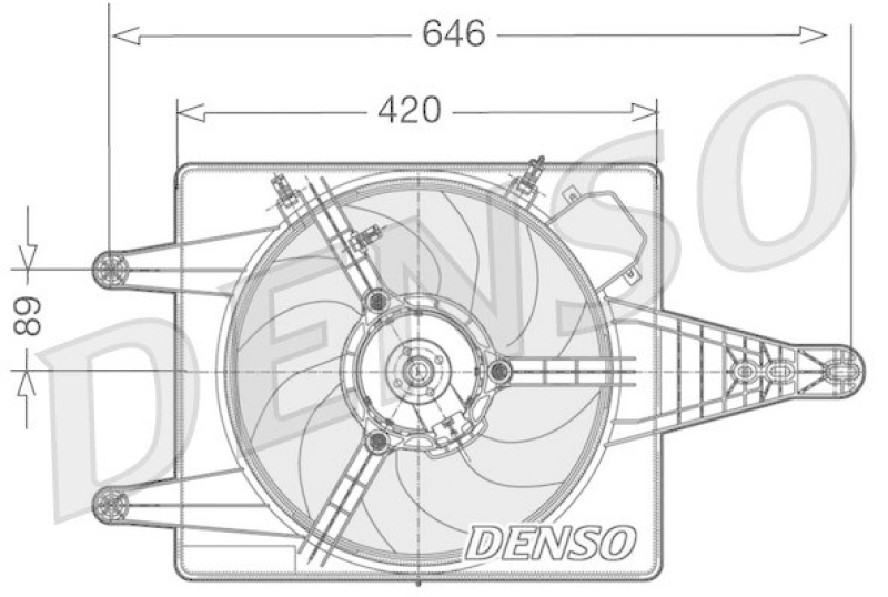 DENSO DER01010 Kühlerlüfter ALFA ROMEO 156 (932) 2.0 16V T.SPARK (932A2) (1997 - 2000)