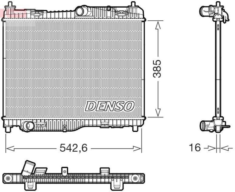 DENSO DRM10123 Kühler FORD ECOSPORT 1.0 EcoBoost (17-)