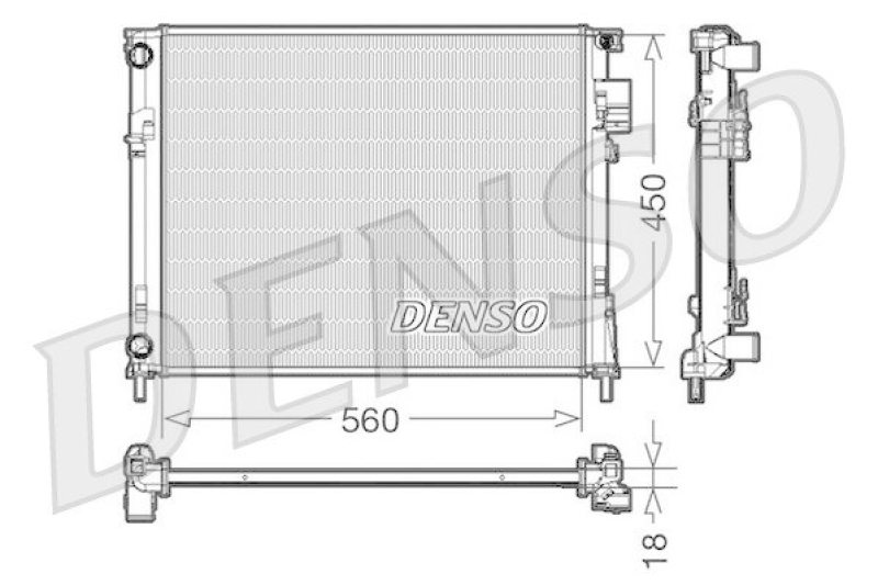 DENSO DRM23095 Kühler OPEL VIVARO Box (F7) 1.9 DTI (2001 - )