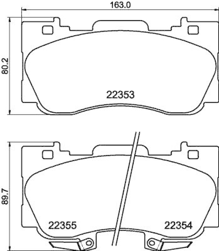 HELLA 8DB 355 040-671 Scheibenbremsbelagsatz