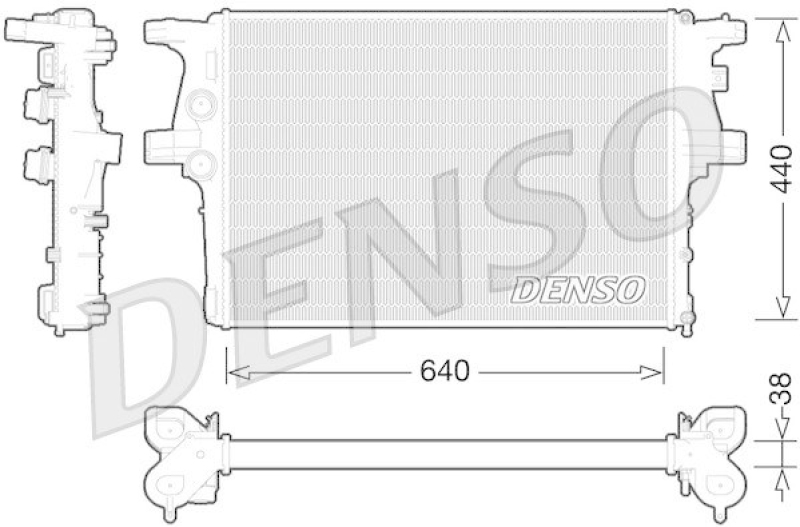 DENSO DRM12008 Kühler IVECO DAILY V Box Body / Estate 35C15 V, 40C15 V (11-14)
