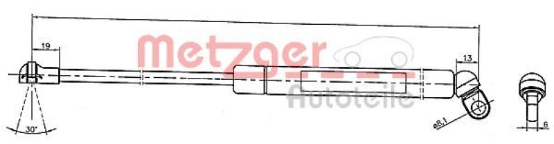 METZGER 2110331 Gasfeder, Koffer-/Laderaum f&uuml;r BMW