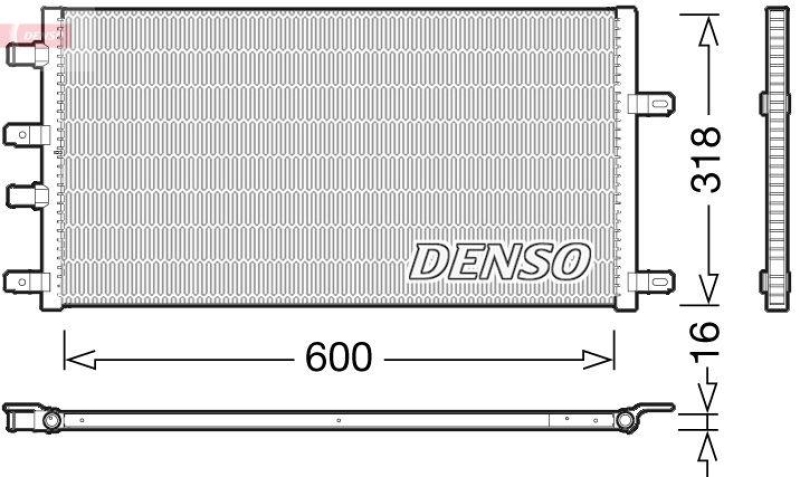 DENSO DRM12011 Kühler IVECO DAILY V Box Body / Estate35C21 V, 35S21 V, 40C21 V, 45C21 V, 50C21 V (11-14)