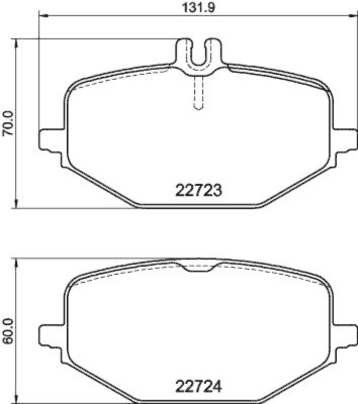 HELLA 8DB 355 040-691 Scheibenbremsbelagsatz