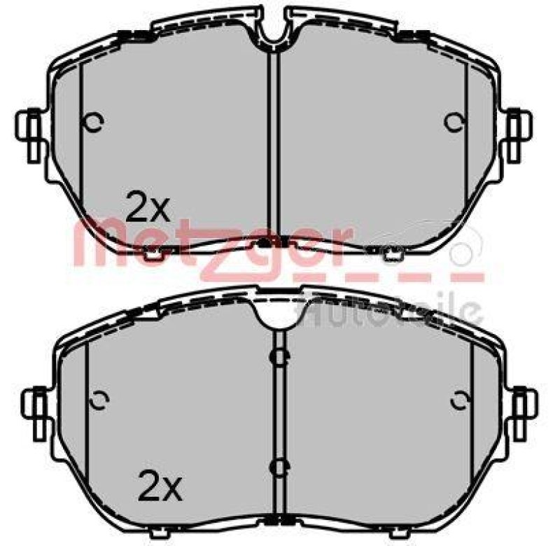 METZGER 1170821 Bremsbelagsatz, Scheibenbremse WVA 22 218/219