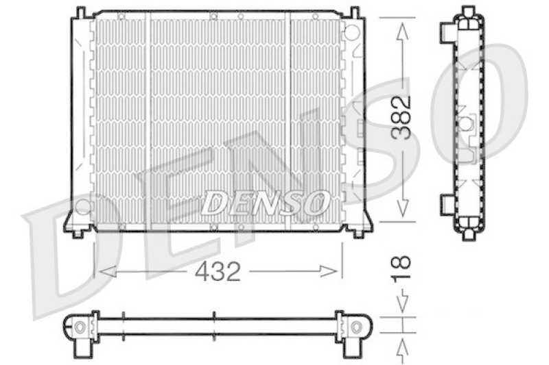 DENSO DRM24004 Kühler ROVER 200 (RF) 214 i (1995 - 2000)
