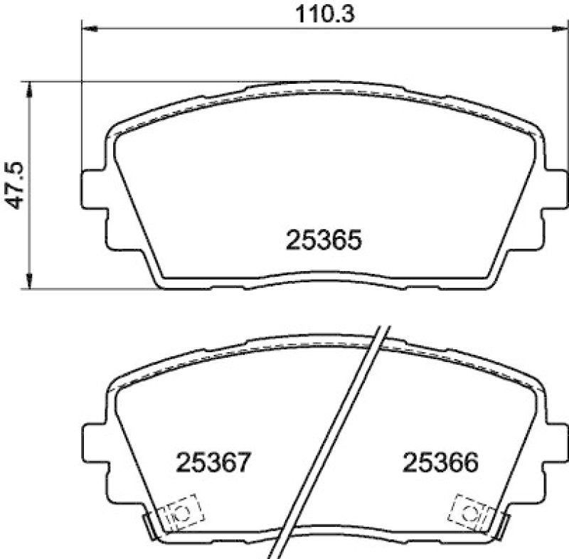 HELLA 8DB 355 020-611 Bremsbelagsatz T3150