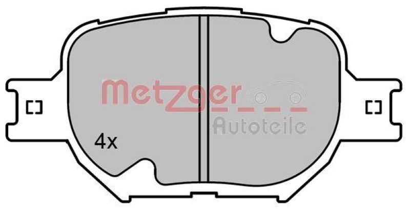 METZGER 1170823 Bremsbelagsatz, Scheibenbremse WVA 23 526