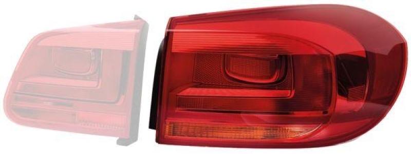 HELLA 2SD 010 738-101 Heckleuchte rechts Halogen VW