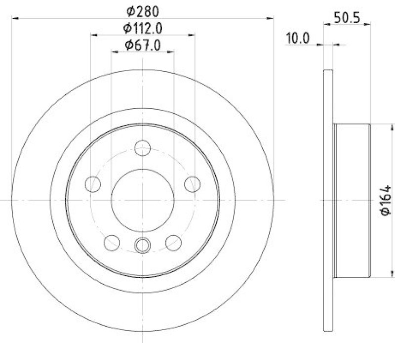 HELLA 8DD 355 122-661 Bremsscheibe PRO