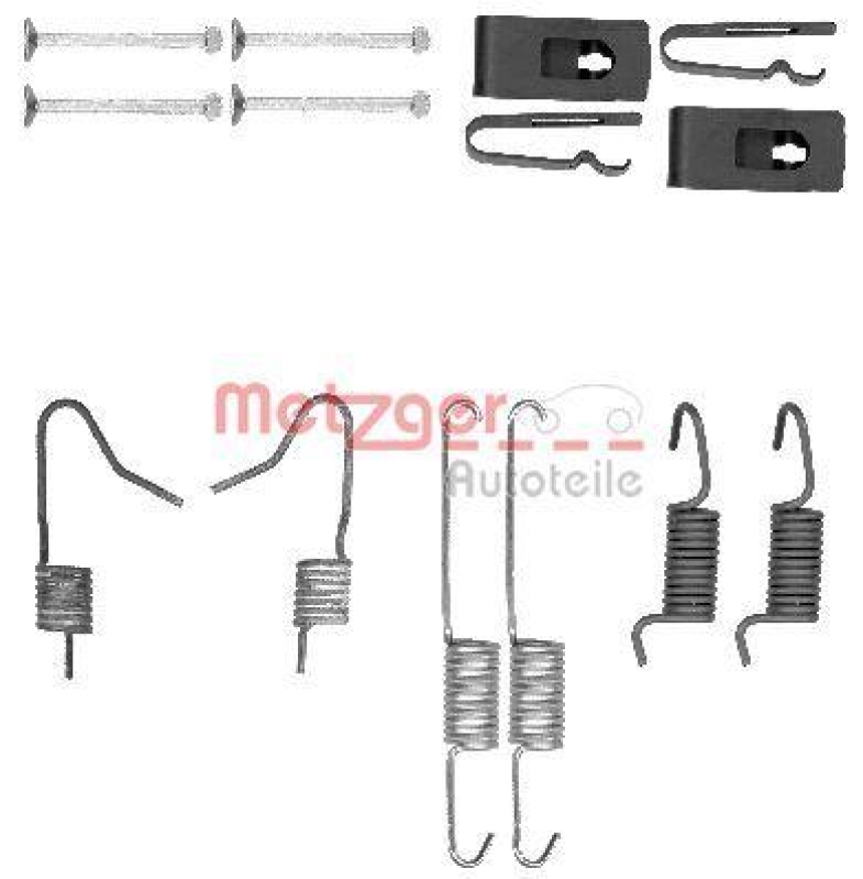 METZGER 105-0898 Zubehörsatz, Feststellbremsbacken für NISSAN/RENAULT/TOYOTA