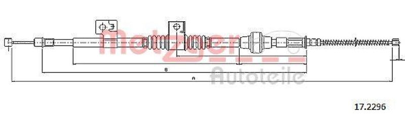 METZGER 17.2296 Seilzug, Feststellbremse