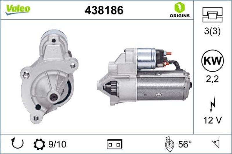 VALEO 438186 Starter Neu - ORIGINS