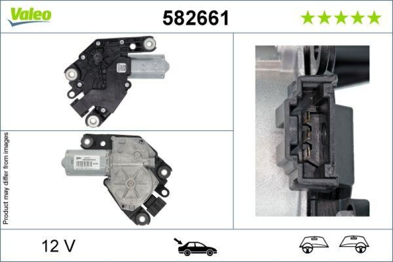 VALEO 582661 Wischermotor Heck