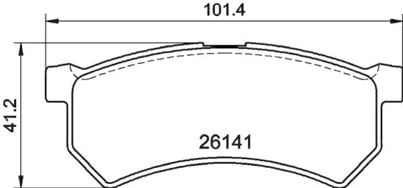 HELLA 8DB 355 040-721 Scheibenbremsbelagsatz