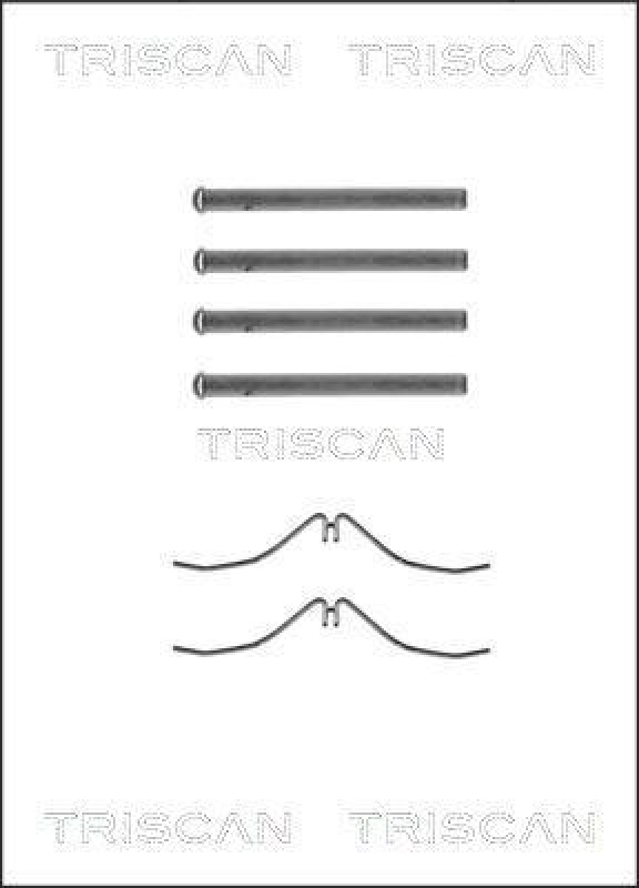 TRISCAN 8105 501509 Montagesatz, Scheibenbremsbelag für Mazda 323