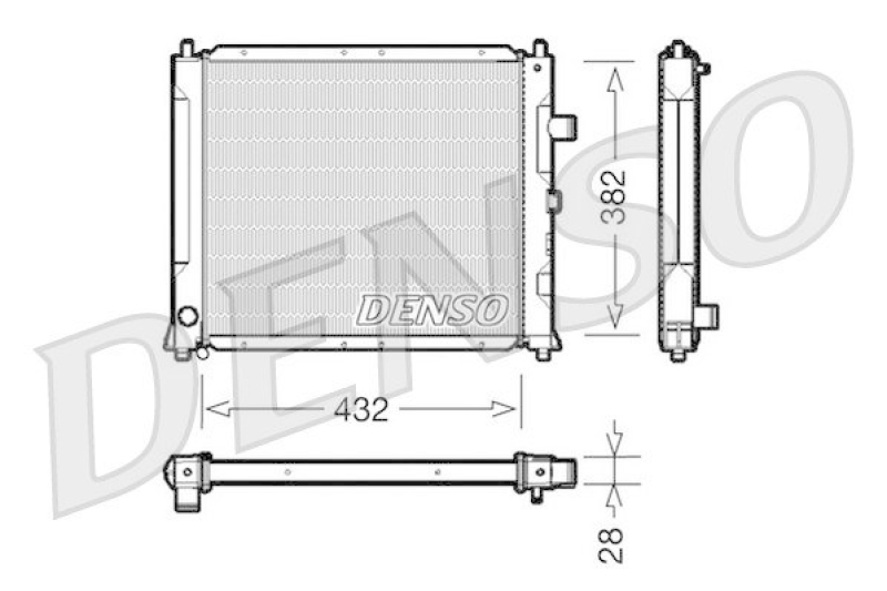 DENSO DRM24013 Kühler ROVER 200 (RF) 214 i (1995 - 2000)