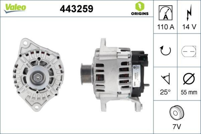 VALEO 443259 Generator Neu - ORIGINS