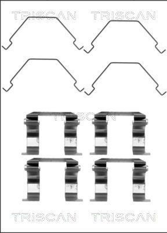 TRISCAN 8105 501577 Montagesatz, Scheibenbremsbelag für Mazda 626