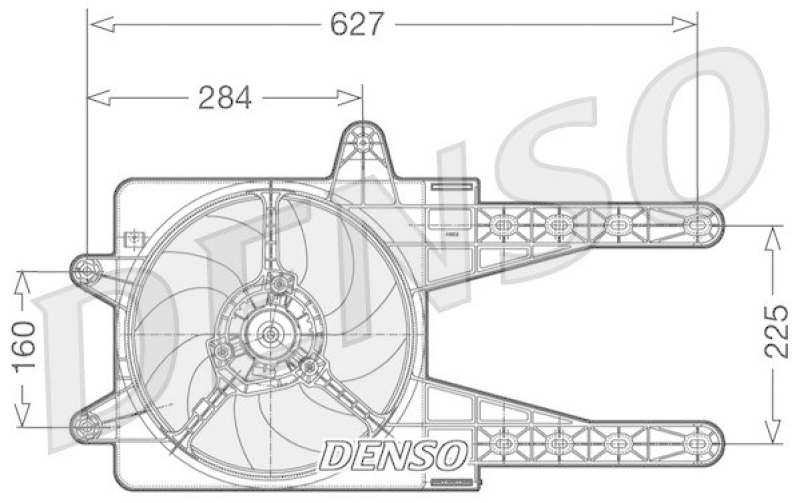 DENSO DER09013 Kühlerlüfter FIAT PUNTO (176) 75 1.2 (1993 - 1999)