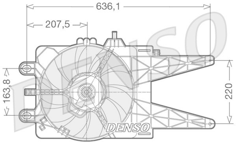 DENSO DER09014 Kühlerlüfter FIAT PUNTO (188) 1.2 60 (188.030, .050, .130, .150, .230, .250) (1999 - )