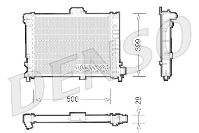 DENSO DRM25005 Kühler SAAB 9000 Hatchback 2.0 -16 ND Turbo (1993 - 1998)